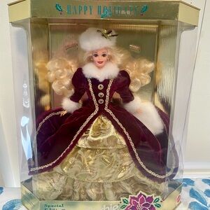 Mattel Barbie Special Edition Holiday Doll - Burgundy and Gold